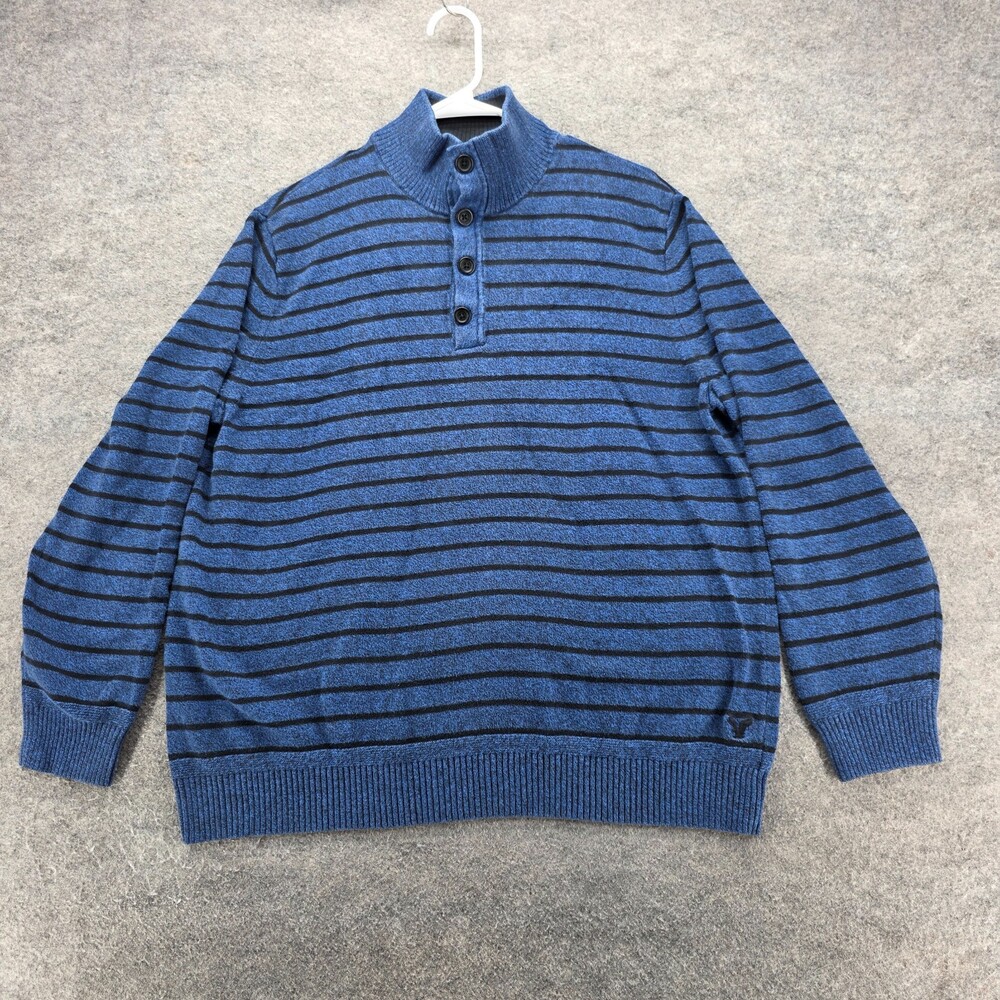 American Eagle Sweater Mens XL Long Sleeve Blue Striped